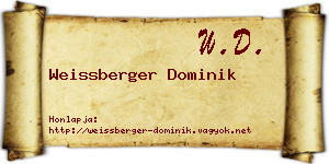 Weissberger Dominik névjegykártya